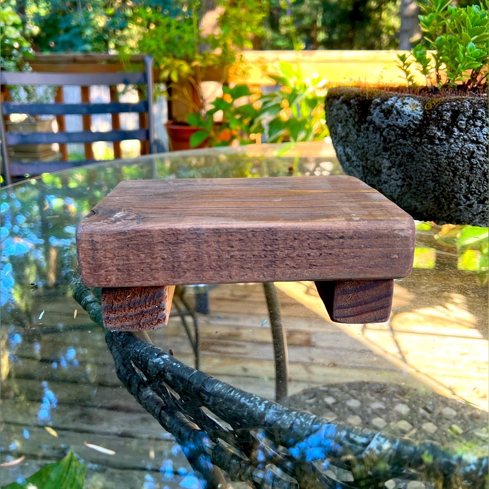 Handmade Rustic farmhouse Small Wooden Stool Stand Riser home Decoration accent